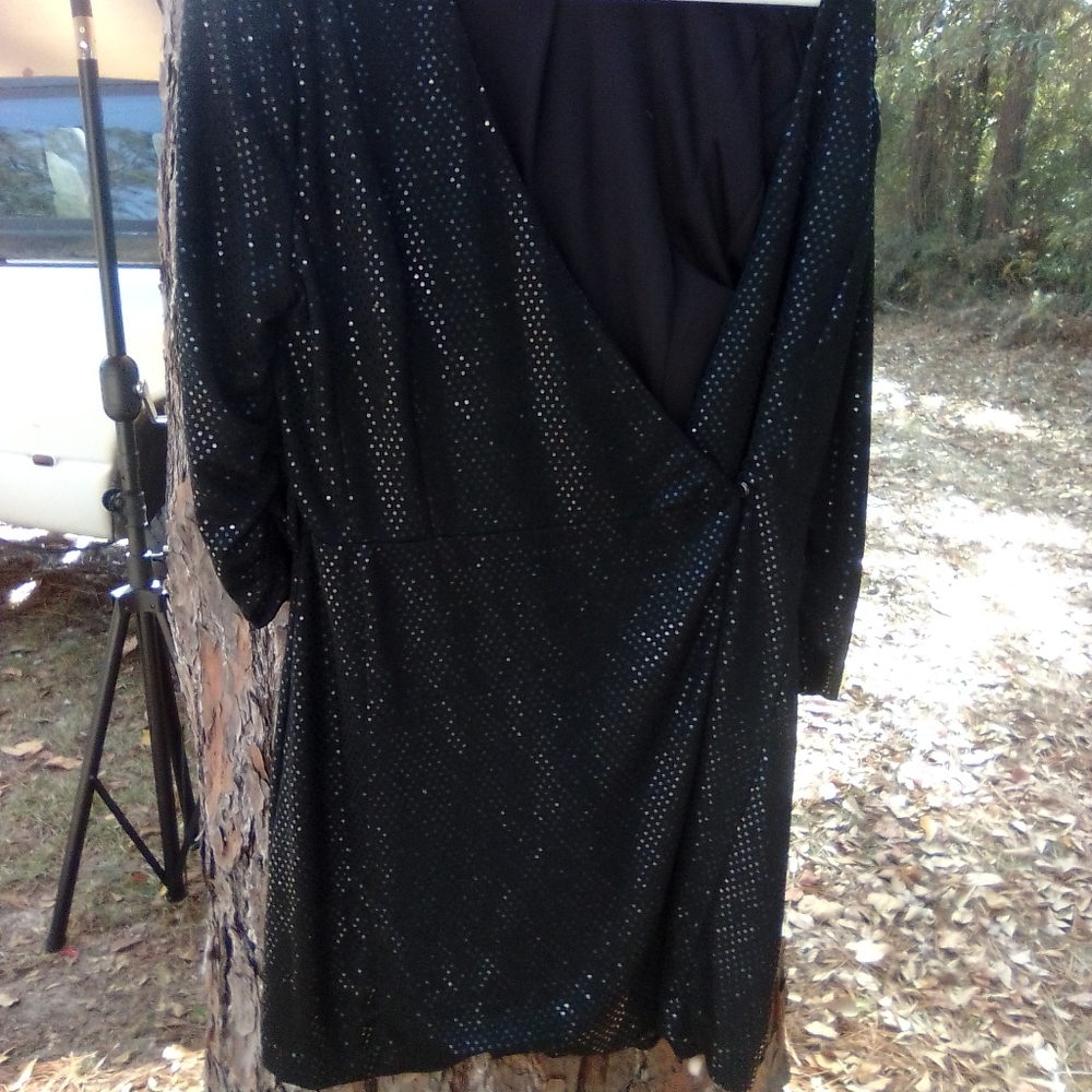 Lush Elegant Black Sequin Dress